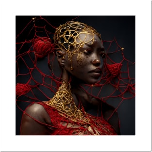 African Goddess reimagined “The Webbing” Posters and Art